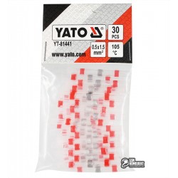 Набір термоусаджуваних гільз YATO з Оловяний кільцем, 0.5 - 1.5mm², 30шт