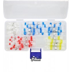 Набір термоусаджуваних гільз YATO з Оловяний кільцем, 0.25 - 0.34mm² / 0.5 - 1.5mm² / 1.5 - 2.5mm² / 4 - 6mm², 100шт