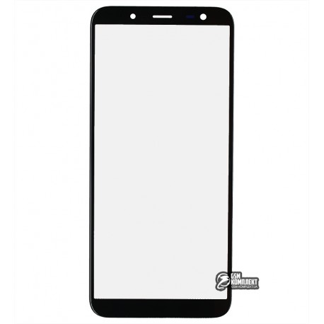 Скло дисплея Samsung J600 Galaxy J6 (2018), з OCA-плівкою, чорне