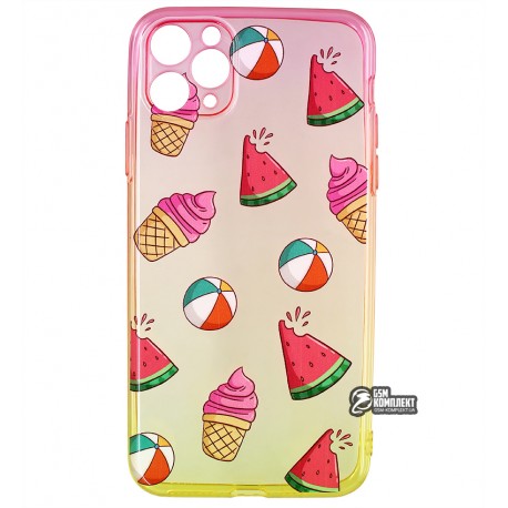 Чехол для iPhone 11 Pro Max, WAVE Sweet & Acid, силикон, (red/yellow/watermelon)