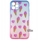 Чехол для iPhone 12 Pro, WAVE Sweet & Acid, силикон, (blue/pink/ice cream)
