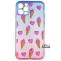 Чехол для iPhone 12 Pro, WAVE Sweet Acid, силикон, (blue/pink/ice cream)
