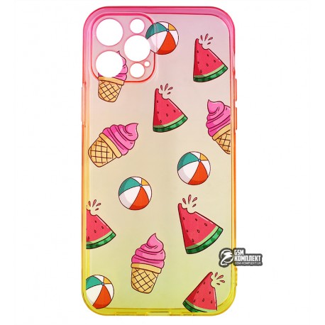 Чехол для iPhone 12 Pro, WAVE Sweet & Acid, силикон, (red/yellow/watermelon)