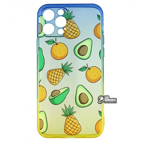 Чехол для iPhone 12 Pro, WAVE Sweet & Acid, силикон, (blue/yellow/avocado)