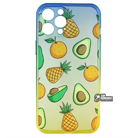 Чохол для iPhone 12 Pro Max, WAVE Sweet & Acid, силікон, (blue / yellow / avocado)