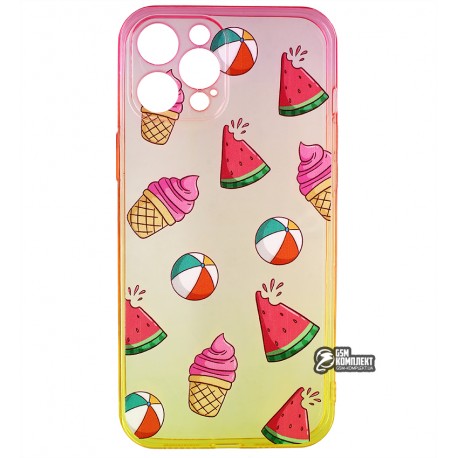 Чехол для iPhone 12 Pro Max, WAVE Sweet & Acid, силикон, (red/yellow/watermelon)