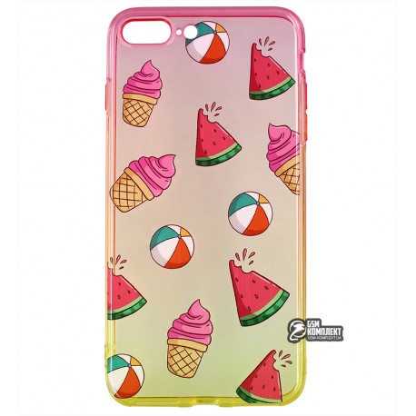 Чехол для iPhone 7 Plus/8 Plus, WAVE Sweet & Acid, силикон, (red/yellow/watermelon)