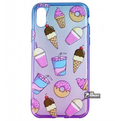 Чехол для iPhone X / Xs, WAVE Sweet & Acid, силикон, (blue/purple/soda) Чехол для iPhone X / Xs, WAVE Sweet & Acid, силикон, (blue/purple/soda)