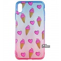 Чохол для iPhone Xs Max, WAVE Sweet Acid, силікон, (blue / pink / ice cream)