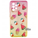 Чехол для Samsung A525 Galaxy A52, wave Sweet Acid, силикон, (red/yellow/watermelon)