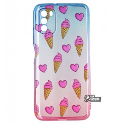 Чехол для Xiaomi Poco M3, WAVE Sweet & Acid, силикон, (blue/pink/ice cream)