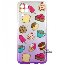Чохол для Samsung A125 Galaxy A12, wave Sweet & Acid, силікон, (white / purple / cake) Чохол для Samsung A125 Galaxy A12, wave Sweet & Acid, силікон, (white / purple / cake)