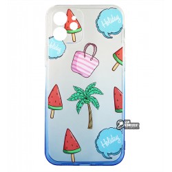 Чехол для iPhone 12, WAVE Sweet & Acid, силикон, (white/blue/palm) Чехол для iPhone 12, WAVE Sweet & Acid, силикон, (white/blue/palm)