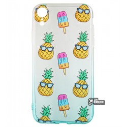 Чехол для iPhone Xr, WAVE Sweet & Acid, силикон, (white/turquoise/pineapple) Чехол для iPhone Xr, WAVE Sweet & Acid, силикон, (white/turquoise/pineapple)