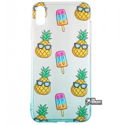 Чехол для iPhone Xs Max, WAVE Sweet & Acid, силикон, (white/turquoise/pineapple) Чехол для iPhone Xs Max, WAVE Sweet & Acid, силикон, (white/turquoise/pineapple)