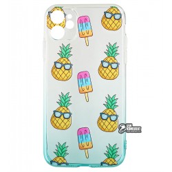 Чохол для iPhone 11, WAVE Sweet & Acid, силікон (white / turquoise / pineapple)