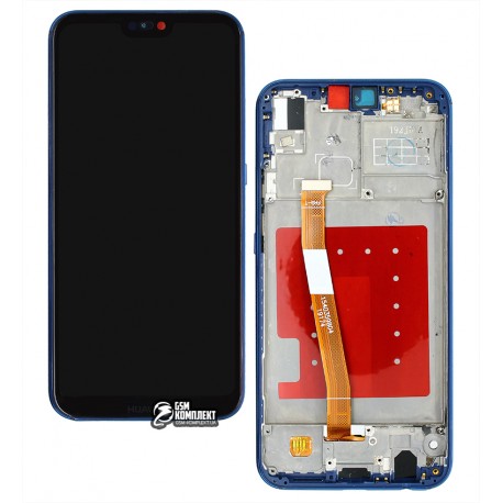 Дисплей Huawei P20 Lite, синій, з тачскріном, з рамкою, High Copy, ANE-L21 / ANE-LX1