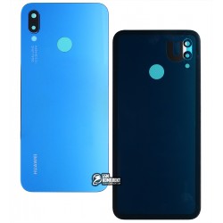 Задняя панель корпуса для Huawei P20 Lite, синий, со стеклом камеры Задняя панель корпуса для Huawei P20 Lite, синий, со стеклом камеры