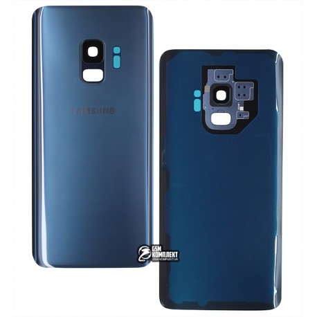 Задня панель корпусу для Samsung G960F Galaxy S9, синій колір, зі склом камери, повна збірка, оригінал (PRC), coral blue