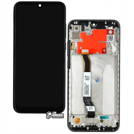 Дисплей для Xiaomi Redmi Note 8T, чорний, з сенсорним екраном, з рамкою, High Copy
