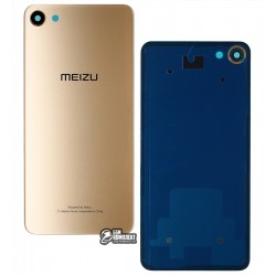 Задня панель корпуса для Meizu U10, золотистий, со стеклом камеры, оригінал