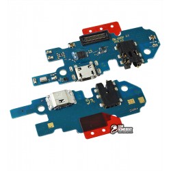 Шлейф для Samsung A105F / DS Galaxy A10, коннектора зарядки, с микрофоном, High Copy, (плата зарядки), SUB 0.2 Шлейф для Samsung A105F / DS Galaxy A10, коннектора зарядки, с микрофоном, High Copy, (плата зарядки), SUB 0.2