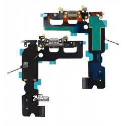 Шлейф для iPhone 7 Plus, конектора навушників, конектора зарядки, сірий колір, з компонентами, Original PRC Шлейф для iPhone 7 Plus, конектора навушників, конектора зарядки, сірий колір, з компонентами, Original PRC