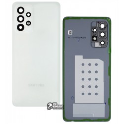Задняя панель корпуса для Samsung A525 Galaxy A52, белая, со стеклом камеры