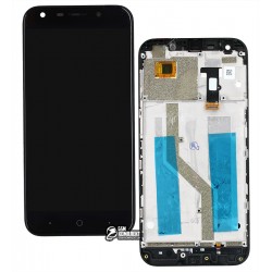 Дисплей для ZTE Blade A6 A0620, Blade A6 lite A0621, черный, с сенсорным экраном (дисплейный модуль), с рамкой