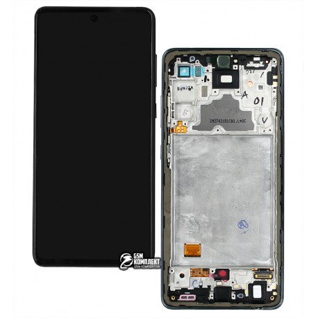 Дисплей для Samsung A725 Galaxy A72, чорний, з сенсорним екраном, з рамкою, (OLED), High Copy