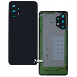 Задня панель корпусу для Samsung A325 Galaxy A32, чорна, зі склом камери