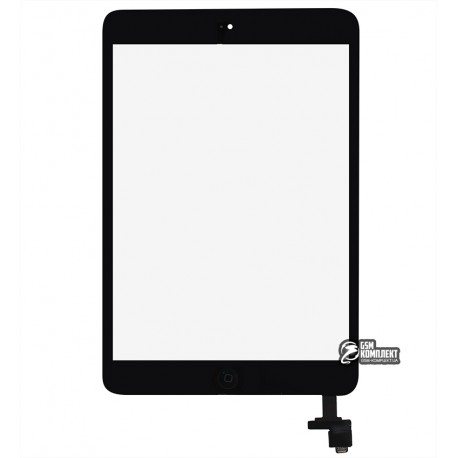 Тачскрін дляApple iPad Mini, iPad Mini 2 Retina, з мікросхемою, з кнопкою HOME, чорний, копія