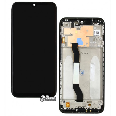 Дисплей для Xiaomi Redmi Note 8, чорний, з сенсорним екраном, з рамкою, без логотипа, High Copy, M1908C3JH, M1908C3JG, M1908C3JI