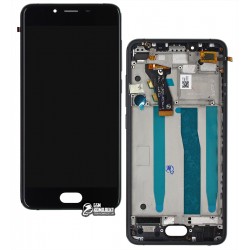 Дисплей для Meizu U10, черный, с сенсорным экраном, с рамкой, оригинал, M685H