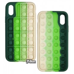 Чохол для iPhone X, iPhone Xs, Pop-It Case, зелено-молочний Чохол для iPhone X, iPhone Xs, Pop-It Case, зелено-молочний