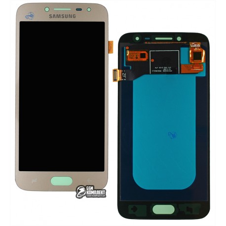 Дисплей для Samsung J250 Galaxy J2 (2018), золотистый, с сенсорным экраном (дисплейный модуль), (OLED), High Copy