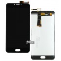 Дисплей для телефону Meizu U20, чорний, з сенсорним екраном, клас B, High quality