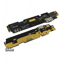 Шлейф для Xiaomi Redmi Note 2, коннектора зарядки, с компонентами, с микрофоном, оригинал (PRC), (плата зарядки), 2015051 Шлейф для Xiaomi Redmi Note 2, коннектора зарядки, с компонентами, с микрофоном, оригинал (PRC), (плата зарядки), 2015051