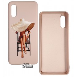 Чехол для Samsung A022 Galaxy A02, ART Lady with Hat, силиконовый Чехол для Samsung A022 Galaxy A02, ART Lady with Hat, силиконовый