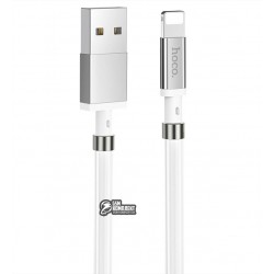 Кабель Lightning - USB, Hoco U91, с магнитным органайзером, 1 метр, 3А, белый