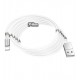 Кабель Lightning - USB, Hoco U91, з магнітним органайзером, 1 метр, 3А, білий