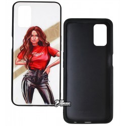Чехол для Oppo A52, Ladies Girl red, пластик-силикон Чехол для Oppo A52, Ladies Girl red, пластик-силикон