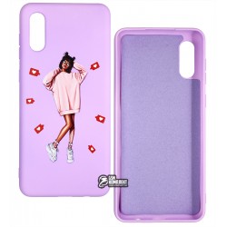 Чохол для Samsung A022 Galaxy A02, ART Lady like, силікон, фіолетовий Чохол для Samsung A022 Galaxy A02, ART Lady like, силікон, фіолетовий