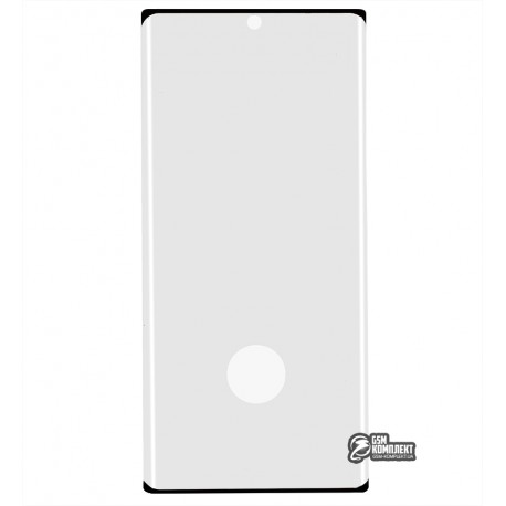 Закаленное защитное стекло для Samsung N975 Galaxy Note 10 Plus, со сканером отпечатка, 0,3мм, 3D, черное