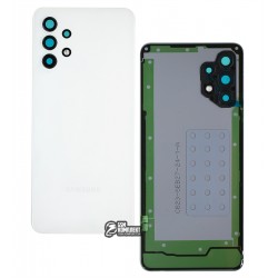 Задняя панель корпуса для Samsung A325 Galaxy A32, белый, со стеклом камеры