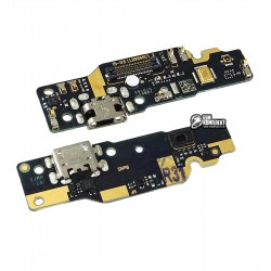 Шлейф для Xiaomi Redmi Note 6 Pro, микрофона, коннектора зарядки, с компонентами, плата зарядки, M1806E7TG, M1806E7TH, M1806E7TI, Original (PRC)