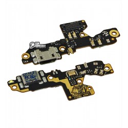 Шлейф для Xiaomi Redmi 7, конектора зарядки, з компонентами, з мікрофоном, оригінал (PRC), (плата зарядки), M1810F6LG, M1810F6LH, M1810F6LI