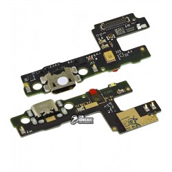 Шлейф для Xiaomi Mi Play, конектора зарядки, з компонентами, з мікрофоном, оригінал (PRC), (плата зарядки), M1901F9E