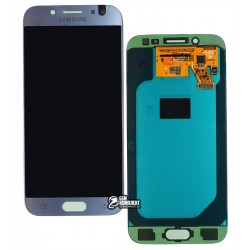 Дисплей для Samsung J530F Galaxy J5 (2017), сріблястий колір, блакитний колір, з сенсорним екраном (дисплейний модуль), оригінал, # GH97-20738B