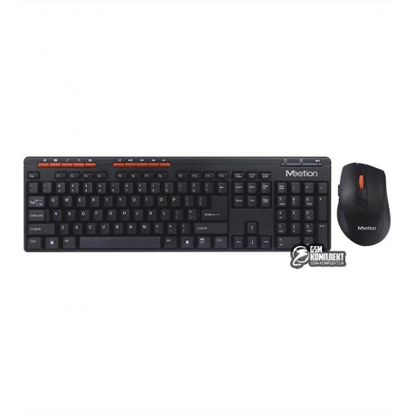 Комплект Meetion MT-4100 беспроводная клавиатура и мышь 2.4G, черная